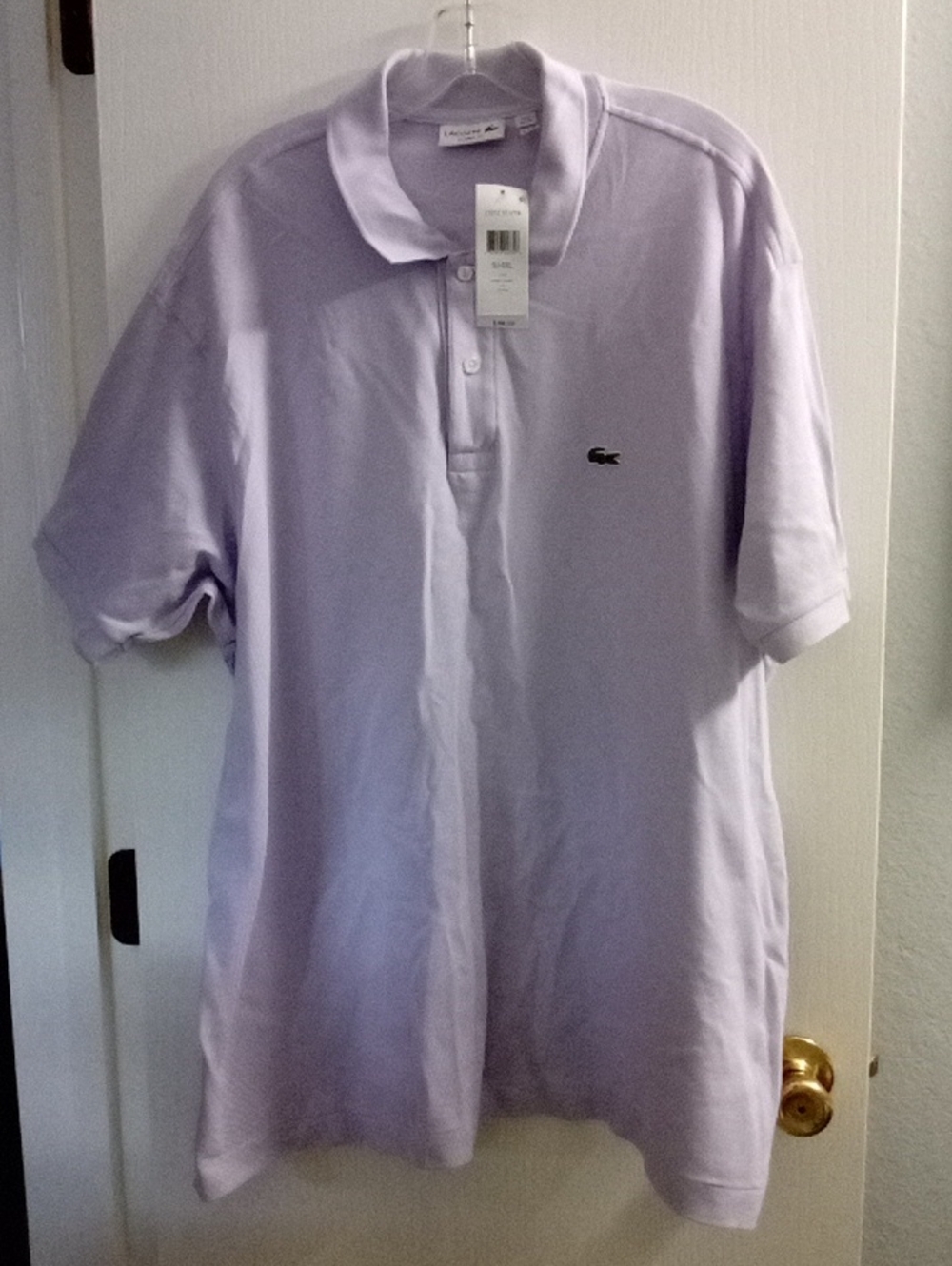 Lacoste Men's Lavender Short-Sleeve Polo